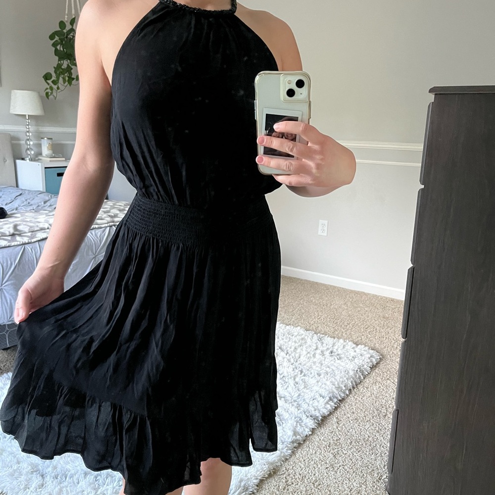 Casual Black mini dress